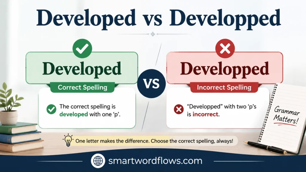 Developed vs Developped