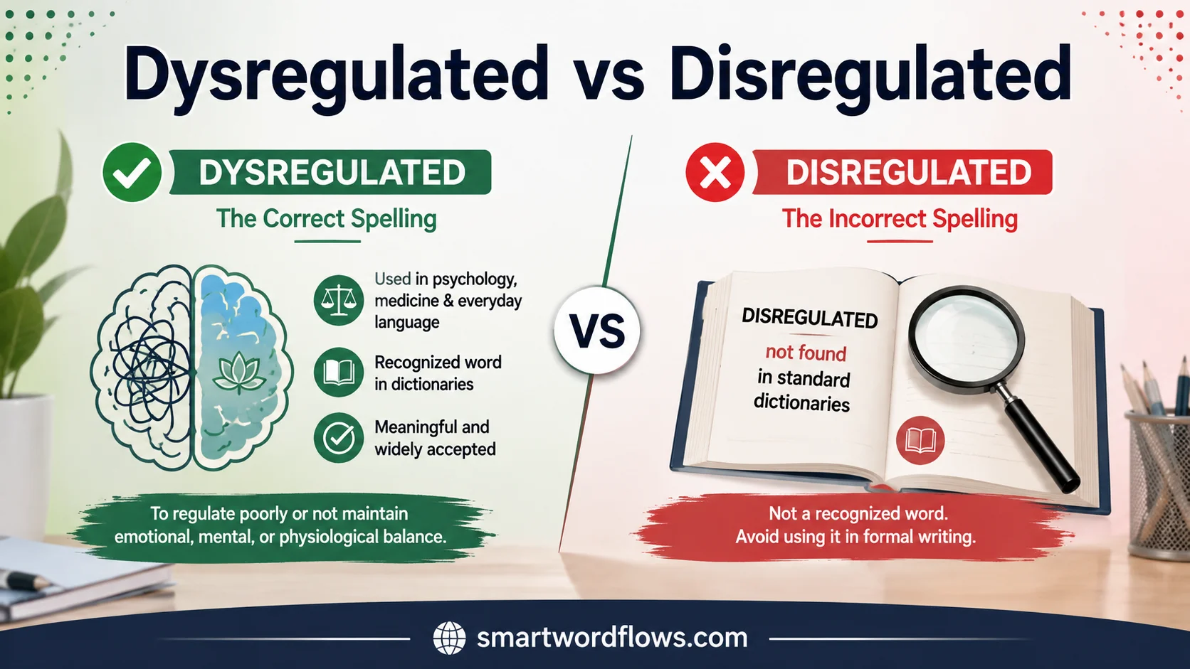 Dysregulated vs Disregulated