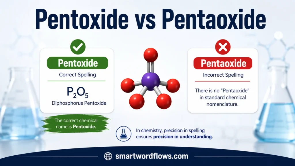 Pentoxide vs Pentaoxide