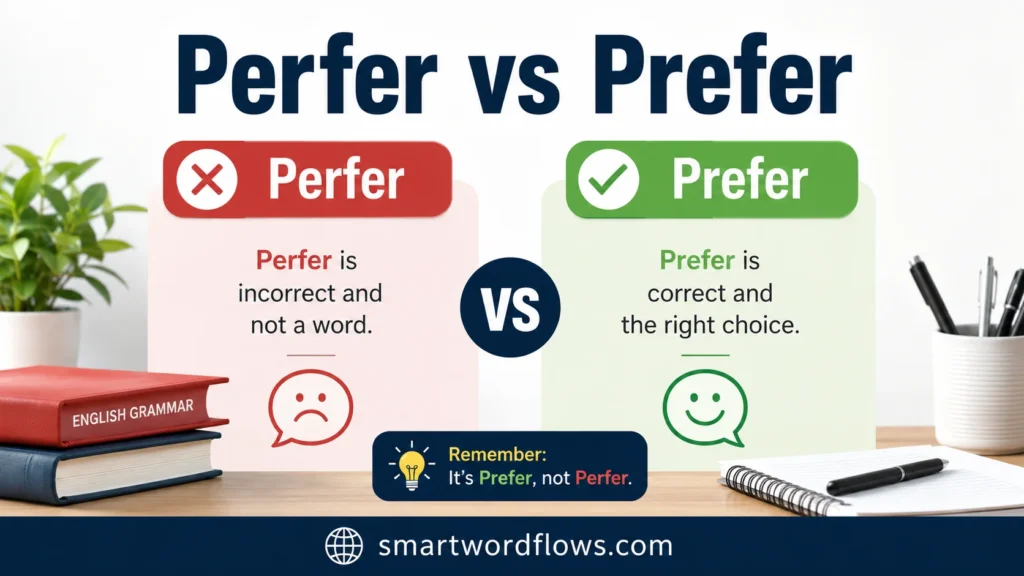 Perfer vs Prefer