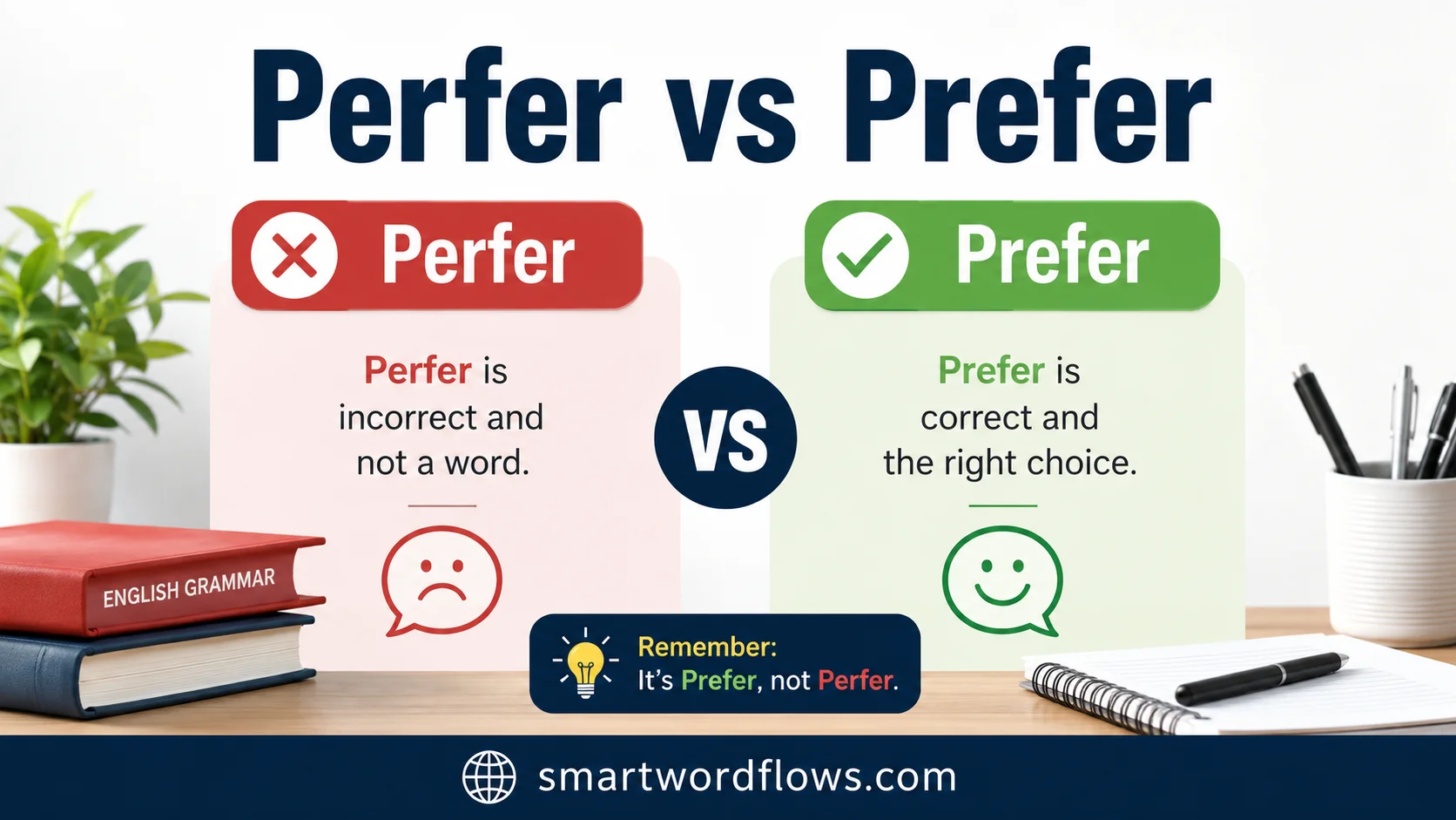 Perfer vs Prefer