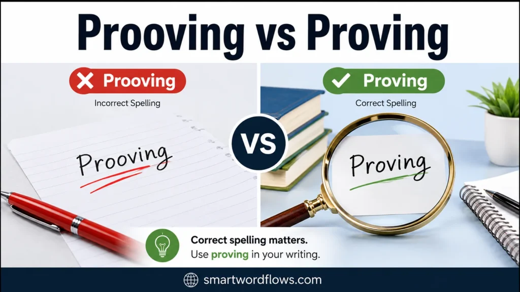 Prooving vs Proving