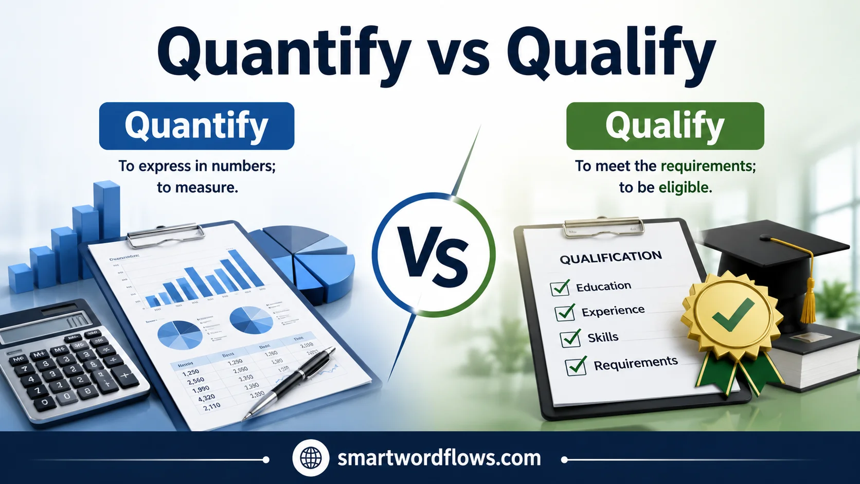 Quantify vs Qualify