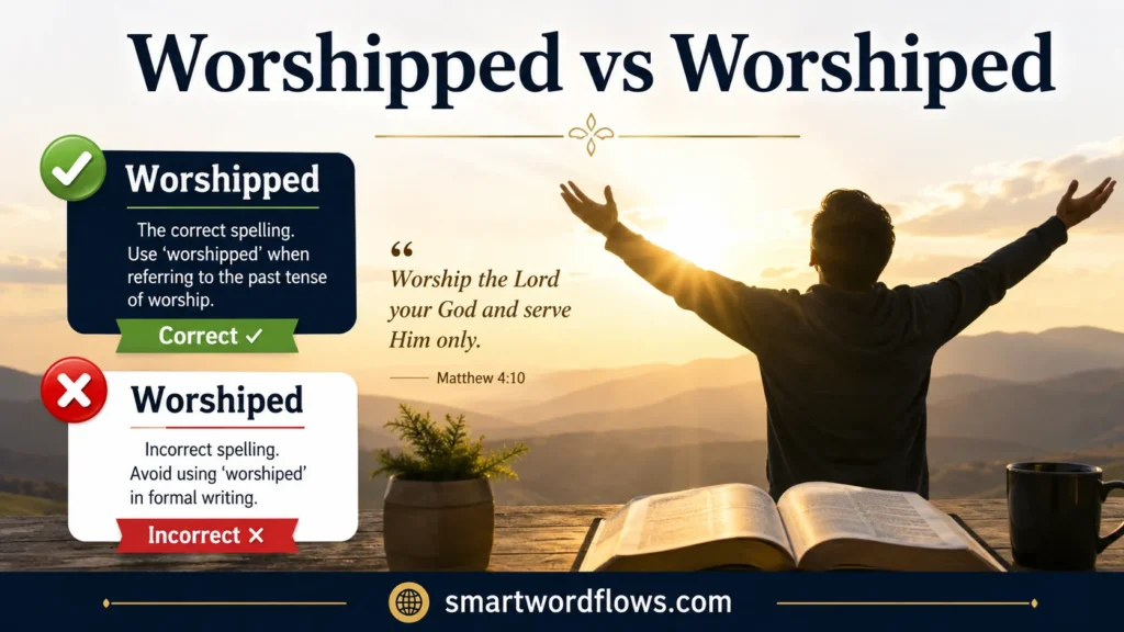 Worshipped vs Worshiped