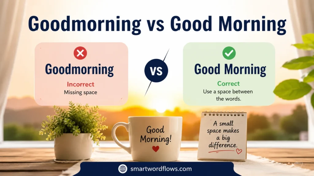 Goodmorning vs Good Morning