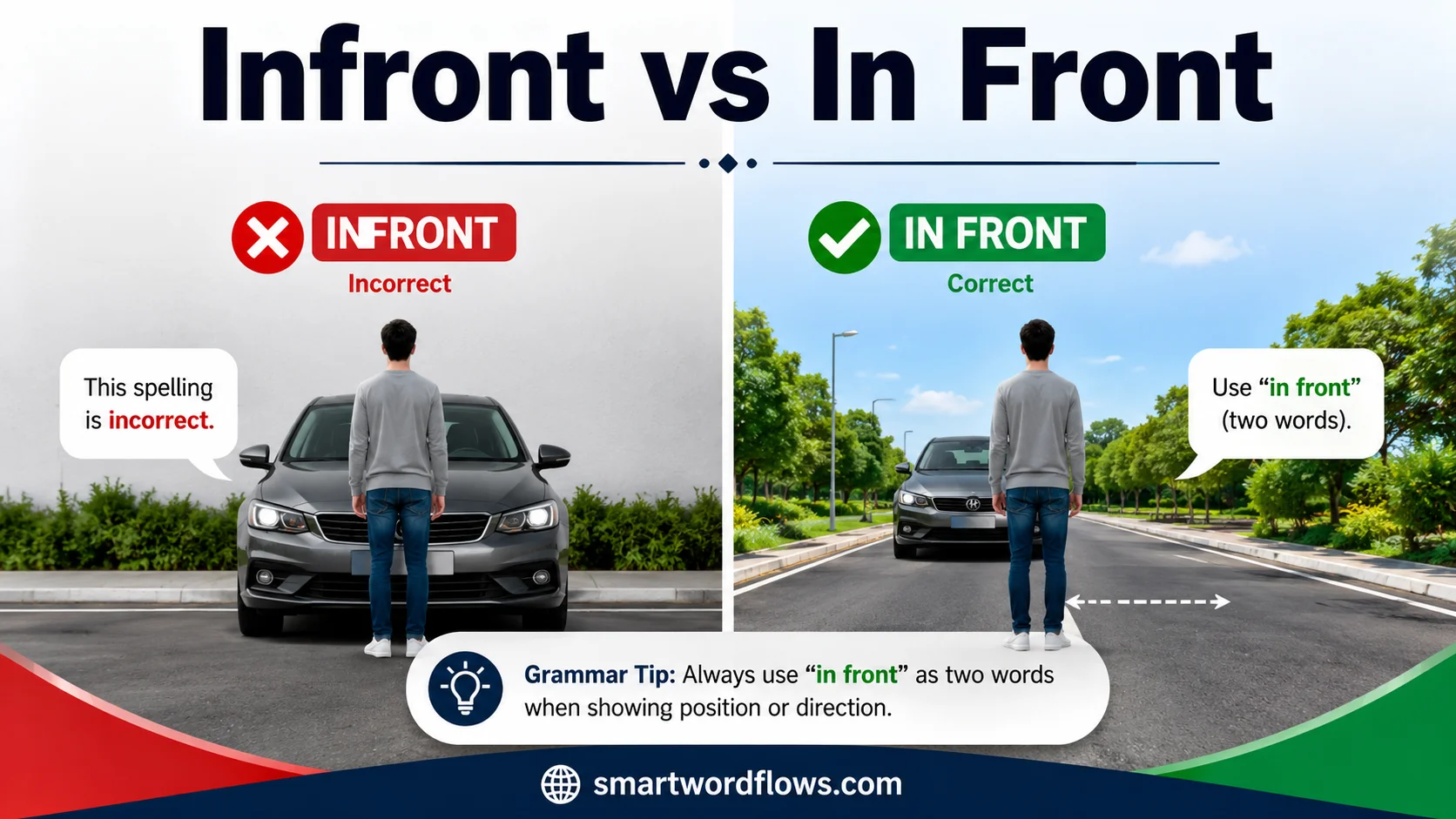 Infront vs In Front