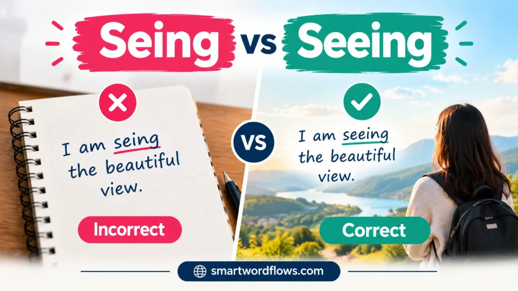 Seing vs Seeing