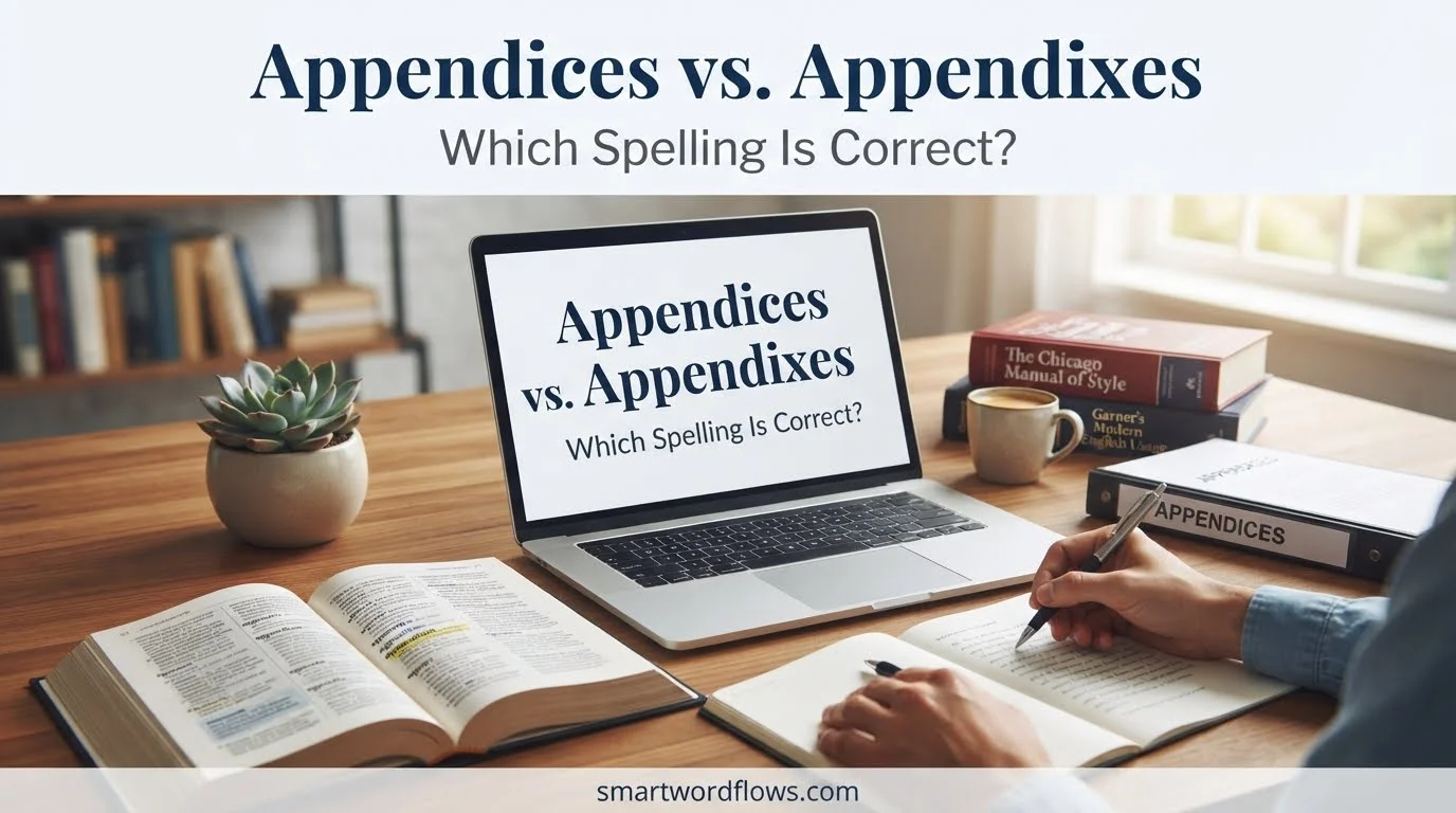 Appendices vs. Appendixes: Which Spelling Is Correct?