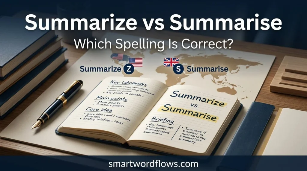 Summarize vs Summarise: Which Spelling Is Correct?
