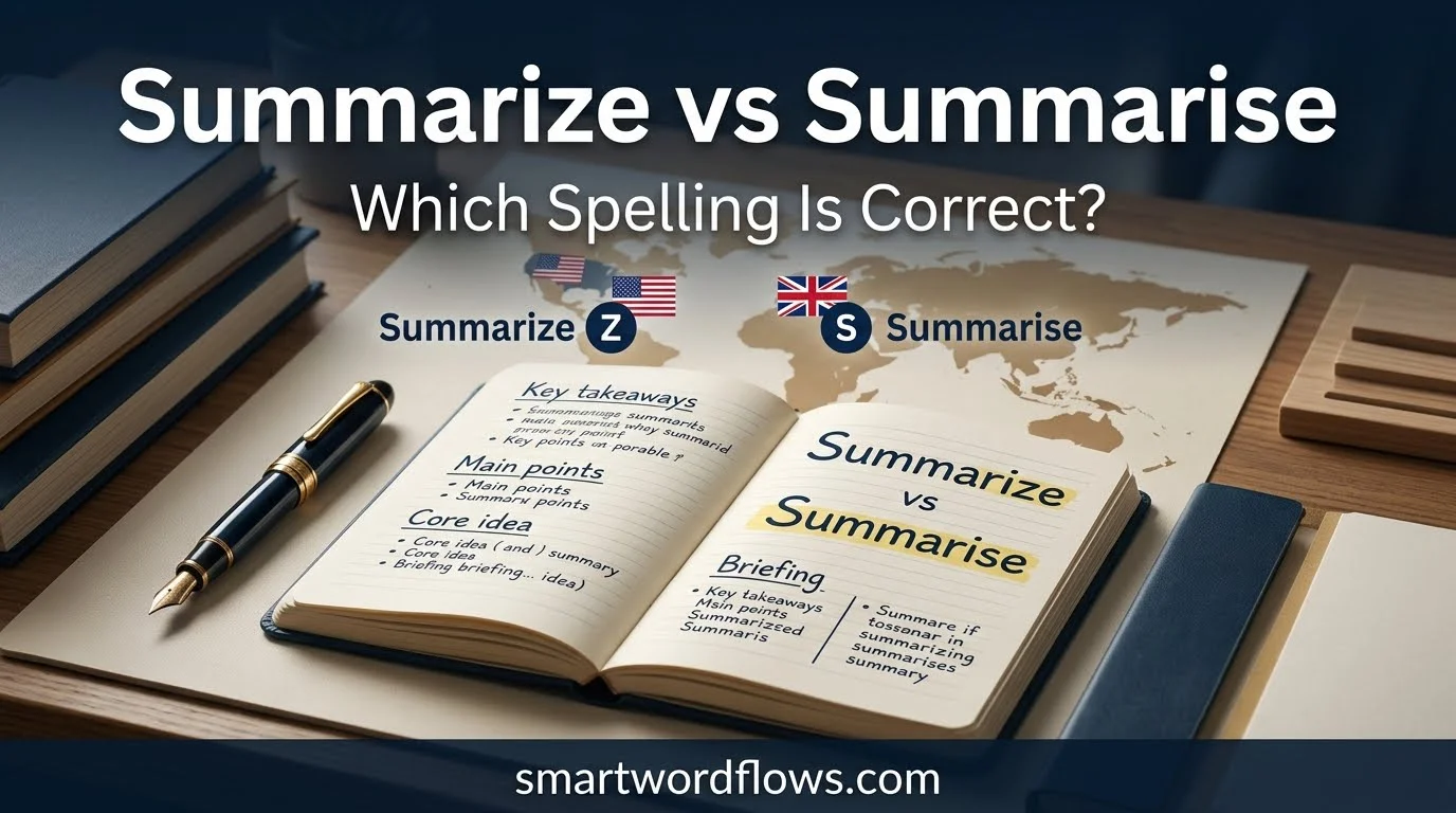 Summarize vs Summarise: Which Spelling Is Correct?