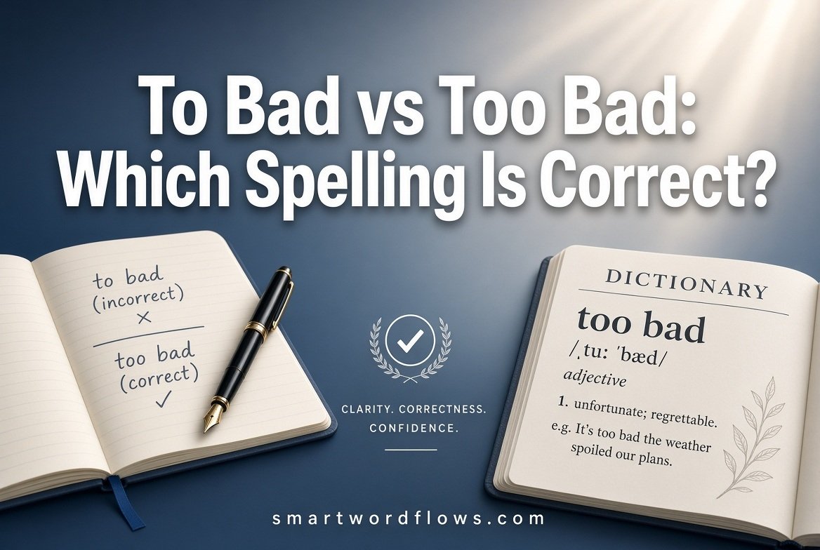 To Bad vs Too Bad: Which Spelling Is Correct?
